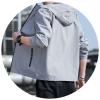 Maiyifu-GJ Men's Lightweight Full Zip Windproof Hoodie Slim Fit Casual Hooded Sweatshirt Outdoor Spring Active Windbreaker (Grey,4X-Large) view 2