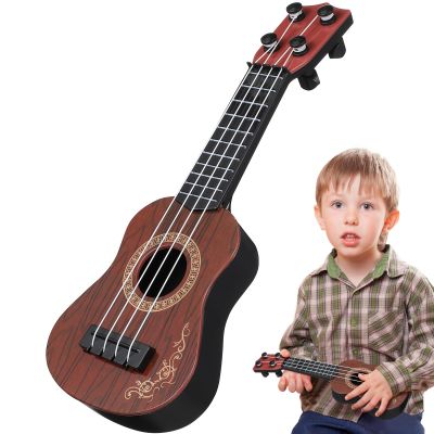 Toddmomy Kids Ukulele Guitar Toy 4 Strings Small Musical Instrument for Toddlers Early Education Beginner Guitar for Kids 9.84 Inch