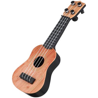 Toddmomy Miniature Ukulele Toy for Kids Small Plastic Guitar Model Musical Instrument Simulated Ukulele Educational Toy for Music Learning and Play