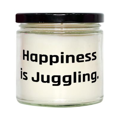 Inappropriate Juggling Candle, Happiness is Juggling, Joke Gifts for Friends, Holiday Gifts, Juggling equipment, Juggling balls, Juggling clubs, Juggling scarves, Juggling rings