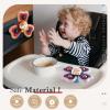 ALASOU 3PCS Suction Cup Spinner Toys for 1 Year Old Boy Girl|Spinning Top 12 18 Months|1 2 Year Old Boy Birthday Gift|Baby Bath Toy for Kids Ages 1-3|Sensory Airplane Travel Toy for Infant Toddlers view 3