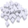 NAKIMO 100 PCS Blank White Dice 16MM Acrylic Dice Blank White Cubes with Smoothed Surface Six Sided Dice for Board Games, DIY view 1