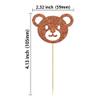 Gyufise 24Pcs Bear Head Cupcake Toppers Bear Babyshower Birthday Cake Decorations for Animals Themed Baby Shower Birthday Party Cake Decorations Supplies view 2