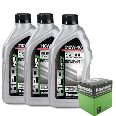 AWESOMEOFFROAD Semi Synthetic Oil Change Kit compatible with Ninja 400 EX400 Z400