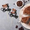 Gyufise 24 Pcs Bear OH Cupcake Toppers Jungle Animals Themed Baby Shower Decorations & Supplies view 3