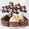 Gyufise 24 Pcs Bear OH Cupcake Toppers Jungle Animals Themed Baby Shower Decorations & Supplies view 4