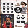 168Pcs Pirate Party Favors Supplies, Pirate Birthday Party Decorations, Pirate Gift Bags with Pirate Eye Patch Mustache Gold Coins Gems Tattoos for Kids Boys Pirate Birthday Party Goodie Bag Fillers view 4