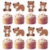 Gyufise 24Pcs Bear Baby Shower Birthday Party Decorations We Can Bearly Wait Cupcake Toppers Table Decoration Photo Booth Props Baby Shower Party Supplies Decorations view 1