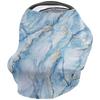 Baby Nursing Cover Carseat Canopy Abstract Agate Marble Texture Breathable Privacy Breastfeeding Scarf Blue Grey Nature Stone Multi Use Car Seat Covers for Boys or Girls view 1