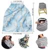 Baby Nursing Cover Carseat Canopy Abstract Agate Marble Texture Breathable Privacy Breastfeeding Scarf Blue Grey Nature Stone Multi Use Car Seat Covers for Boys or Girls view 3