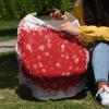 Baby Nursing Cover Carseat Canopy Winter Christmas Snowflakes on Red Breathable Privacy Breastfeeding Scarf White Snow Multi Use Car Seat Covers for Boys or Girls view 3