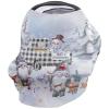 Baby Nursing Cover Carseat Canopy Winter Snowy Santa Gnome Snowman on Car Breathable Privacy Breastfeeding Scarf Xmas Buffalo Check Truck Multi Use Car Seat Covers for Boys or Girls view 1