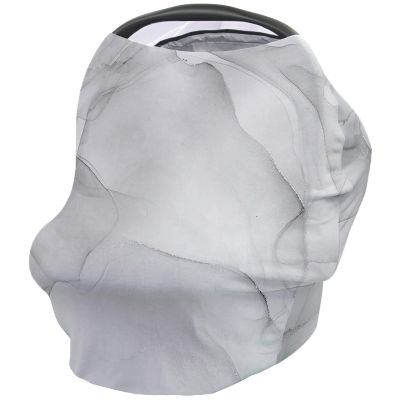 Baby Nursing Cover Carseat Canopy Abstract Marble Texture Breathable Privacy Breastfeeding Scarf Grey Sliver Agate Stone Multi Use Car Seat Covers for Boys or Girls