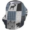 Baby Nursing Cover Carseat Canopy Christmas Deer Bear Animal Check Breathable Privacy Breastfeeding Scarf Vintage Buffalo Plaid Multi Use Car Seat Covers for Boys or Girls view 1