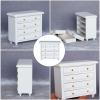 1:12 Dollhouse Miniature Furniture, Solid Wood Cabinet with White Drawers, Mini House Decor for Living Room and Bedroom Scenes, 3.81 X 3.42 X 1.65 Inches view 3