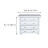 1:12 Dollhouse Miniature Furniture, Solid Wood Cabinet with White Drawers, Mini House Decor for Living Room and Bedroom Scenes, 3.81 X 3.42 X 1.65 Inches view 4