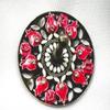 Pomegranate Dreidel on Antique Silver Oxide Metal view 1