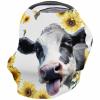 Baby Nursing Cover Carseat Canopy Farm Cow Idyllic Sunflower Breathable Privacy Breastfeeding Scarf Country Blossoms Floral and Animals Multi Use Car Seat Covers for Boys or Girls view 1
