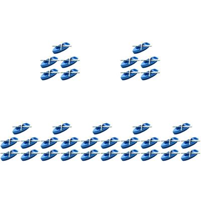 SAFIGLE 35sets Miniature Canoe Model Oars Micro Landscape Decor Tabletop Mini Boat Decor for Homes for Dollhouse Fairy Garden Decoration