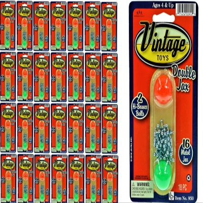JA-RU Metal Jacks Game with Ball (36 Jax Game Set) 2 Small Bouncy Balls. 90s Toys Nostalgia Vintage Board Games for Kids. Bulk Tween Party Favors & Pinata Filler. 950-36s