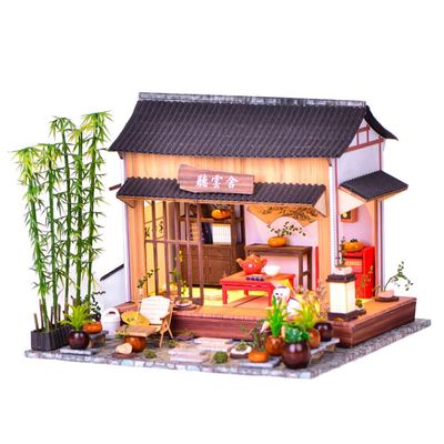 ibasenice Miniatures 1 Set New Craft Childrens Birthday Miniature Style with Furniture Garden Christmas Decoration DIY Toy Year Chinese Day Model Kit Assemble House Mini Room Decoration