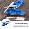 SAFIGLE 5 Sets Mini Boat and Paddles Decor, Resin and Wood Nautical Miniatures for Dollhouse, Garden, Home, Holiday, and Party Decorations, Assorted Colors, 2.36x0.78x0.39 Inches view 2