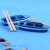 SAFIGLE 5 Sets Mini Boat and Paddles Decor, Resin and Wood Nautical Miniatures for Dollhouse, Garden, Home, Holiday, and Party Decorations, Assorted Colors, 2.36x0.78x0.39 Inches view 4