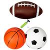 New Bounce Soft Sports Balls for Toddlers - Set of 3 5" Balls; Basketball, Football, and Soccer - Outdoor Playground Mini PVC Balls view 1