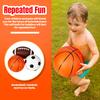New Bounce Soft Sports Balls for Toddlers - Set of 3 5" Balls; Basketball, Football, and Soccer - Outdoor Playground Mini PVC Balls view 2