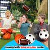 New Bounce Soft Sports Balls for Toddlers - Set of 3 5" Balls; Basketball, Football, and Soccer - Outdoor Playground Mini PVC Balls view 3
