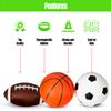 New Bounce Soft Sports Balls for Toddlers - Set of 3 5" Balls; Basketball, Football, and Soccer - Outdoor Playground Mini PVC Balls view 4