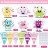 WOONOO 36 Pack Valentines Day Cards for kids With Bubble Wands, Cute Kids Valentines Cards for Classroom School Exchange Gifts, Fun Valentines Gifts for Kids Party Favors Game Prizes view 2
