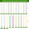 EOBOH 144PCS Mardi Gras Beads Throws, Mardi Gras Green Purple Gold Metallic Beads Necklaces Accessories Bulk, Mardi Gras Beads Necklace Costumes Women Men for Parade Throws Party Decor Favor Supplies view 2