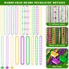 EOBOH 144PCS Mardi Gras Beads Throws, Mardi Gras Green Purple Gold Metallic Beads Necklaces Accessories Bulk, Mardi Gras Beads Necklace Costumes Women Men for Parade Throws Party Decor Favor Supplies view 3