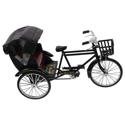 DECHOUS Vintage Home Decor Vintage Home Decor Mini Tricycle Finger Bike Decoration Art Ornaments Figurines Bike Sculpture for Black Minibike