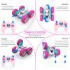 Hamdol Pink Remote Control Car for Girls, 360 Flipping Stunt Car with LED Headlights, Rechargeable 4WD Electric Toy Vehicle, Princess Gift for 6 7 8 9 10 11 Year Old Girls, Birthday & Christmas Toy view 4