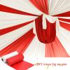Moukeren 40'' x 100' Circus Tablecloth Roll Plastic Tablecloth Disposable DIY Carnival Tent Party Supplies for Big Top Tent Backdrop Curtains Ceiling Wall Drapes(White, Red,2 Roll) view 4
