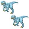 Forest & Twelfth Inflatable Raptor Dinosaur, 2 Feet Tall, Ideal Decoration for Pool Party, Birthday Parties, Home, Fun Educational Toy, Pack of 2 (Raptor) view 1