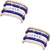 Magik 5-10 Pc Set Bohemian Colorful Clay Beaded Stackable Handmade Polymer Bracelet (#11 Royal Blue, 2 Set(10Pcs)) view 1