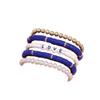 Magik 5-10 Pc Set Bohemian Colorful Clay Beaded Stackable Handmade Polymer Bracelet (#11 Royal Blue, 2 Set(10Pcs)) view 2
