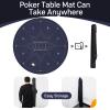 CONTINUE 47 x 47 Inch Poker Table Mat 8 Players Texas Hold'em Poker Mat Professional Poker Mat Anti-Slip Rubber Poker Table Top Layout with Carrying Bag for Poker Games, Blackjack, Casino view 4