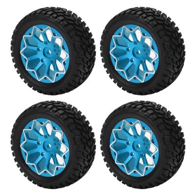 RC Car Wheel Tires,4Pcs RC 12mm Rubber Tyre 1/10 On Road Racing Car Tires Upgrade Accessories Model car accessories Toys and Games (blue)