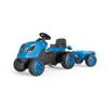 Smoby - Farmer XL Blue Tractor + Trailer - Child Pedal Tractor - Adjustable Seat - Steering Wheel with Horn - Open Hood - 710129 view 1