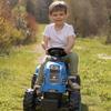 Smoby - Farmer XL Blue Tractor + Trailer - Child Pedal Tractor - Adjustable Seat - Steering Wheel with Horn - Open Hood - 710129 view 3