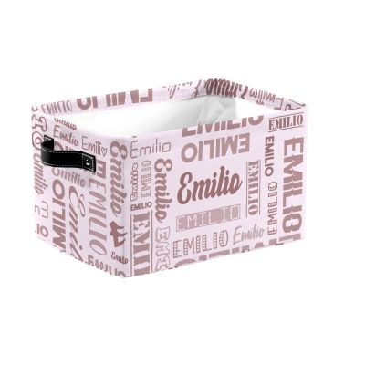 ZAACUSTOM Personalized Toy Box Storage Bins for Boys Girls with Name, Kids Custom Storage Basket Cubes Organizer with Handles, Shelf Closet Storage Baskets Bin Customized Gift, 1 Pack