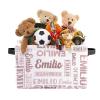 ZAACUSTOM Personalized Toy Box Storage Bins for Boys Girls with Name, Kids Custom Storage Basket Cubes Organizer with Handles, Shelf Closet Storage Baskets Bin Customized Gift, 1 Pack view 3