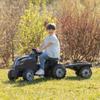 Smoby - Farmer XL Black Tractor + Trailer - Child Pedal Tractor - Adjustable Seat - Steering Wheel with Horn - Open Hood - for Ages 3+ - Made in France view 3