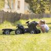 Smoby - Farmer XL Black Tractor + Trailer - Child Pedal Tractor - Adjustable Seat - Steering Wheel with Horn - Open Hood - for Ages 3+ - Made in France view 4