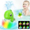 Gigilli Baby Bath Toys, Dinosaur Bathtub Toys, Light Up Bath Toys Sprinkler Bathtub Toys for Kids Ages 1-3, Toddlers Baby 6-12-18 Months Valentines Birthday 1 2 3 Gifts view 1