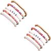 Magik 5-10 Pc Set Bohemian Colorful Clay Beaded Stackable Handmade Polymer Bracelet (#2 Rainbow, 2 Set(10Pcs)) view 1